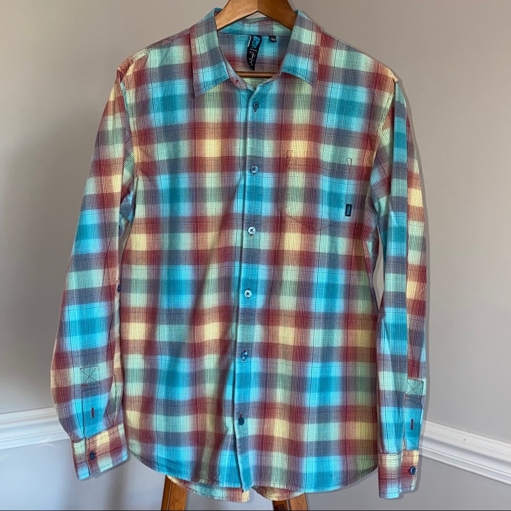 Vans Off The Wall Plaid Button Up Shirt Large